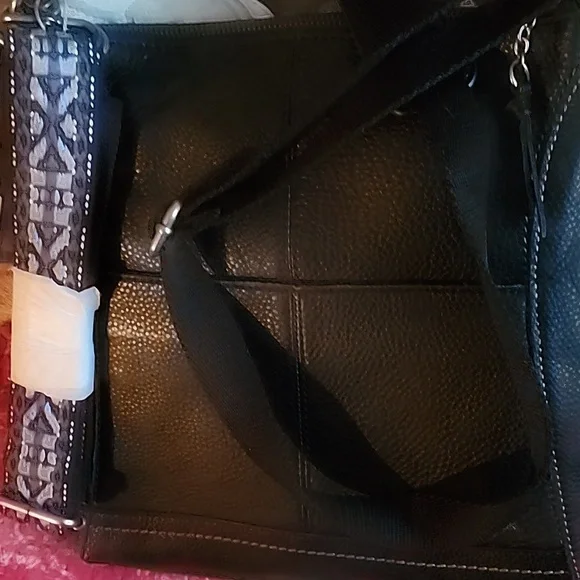 The Sak Black Leather Bag with Blue Strap - Picture 4 of 6